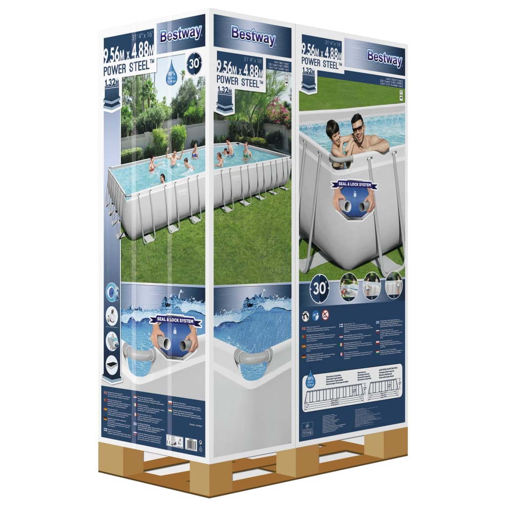 Bestway Ensemble de piscine Power Steel 956x488x132 cm