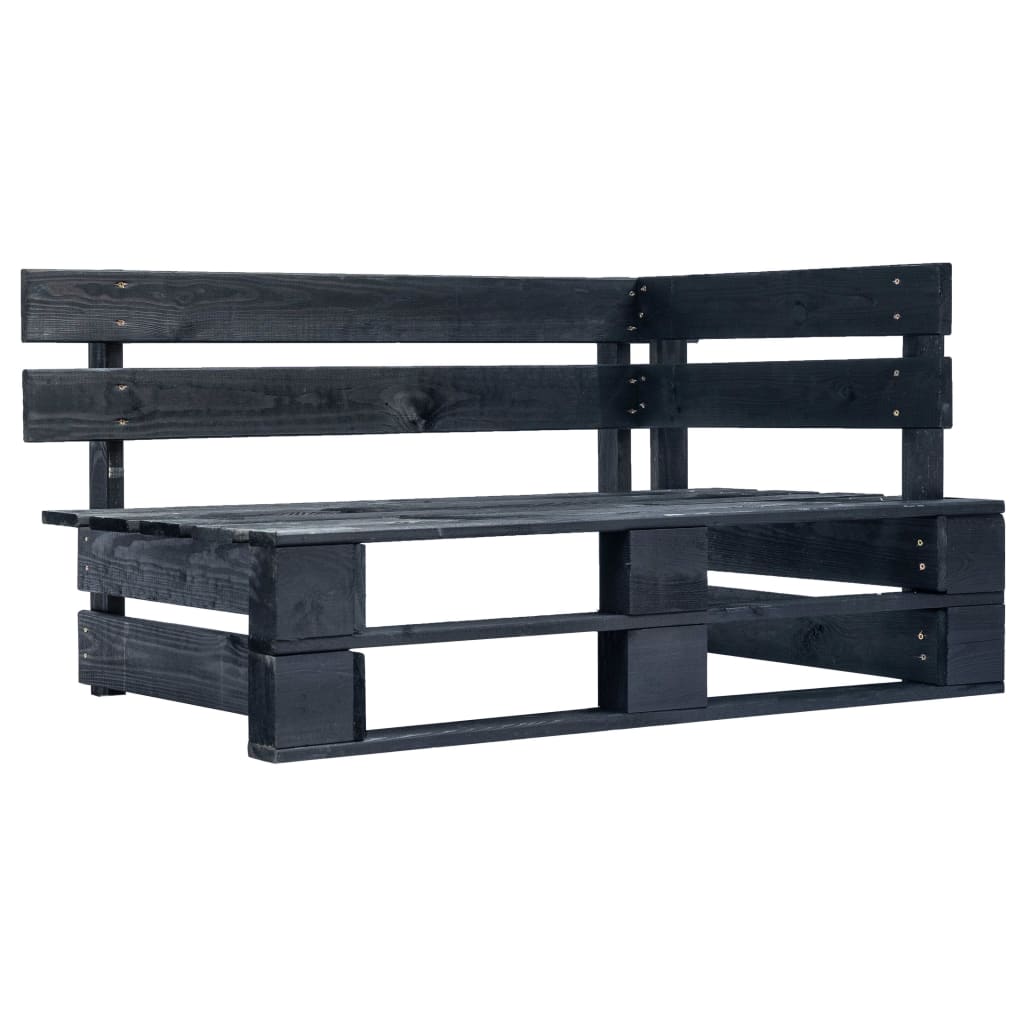 Panca da pallet in legno nero