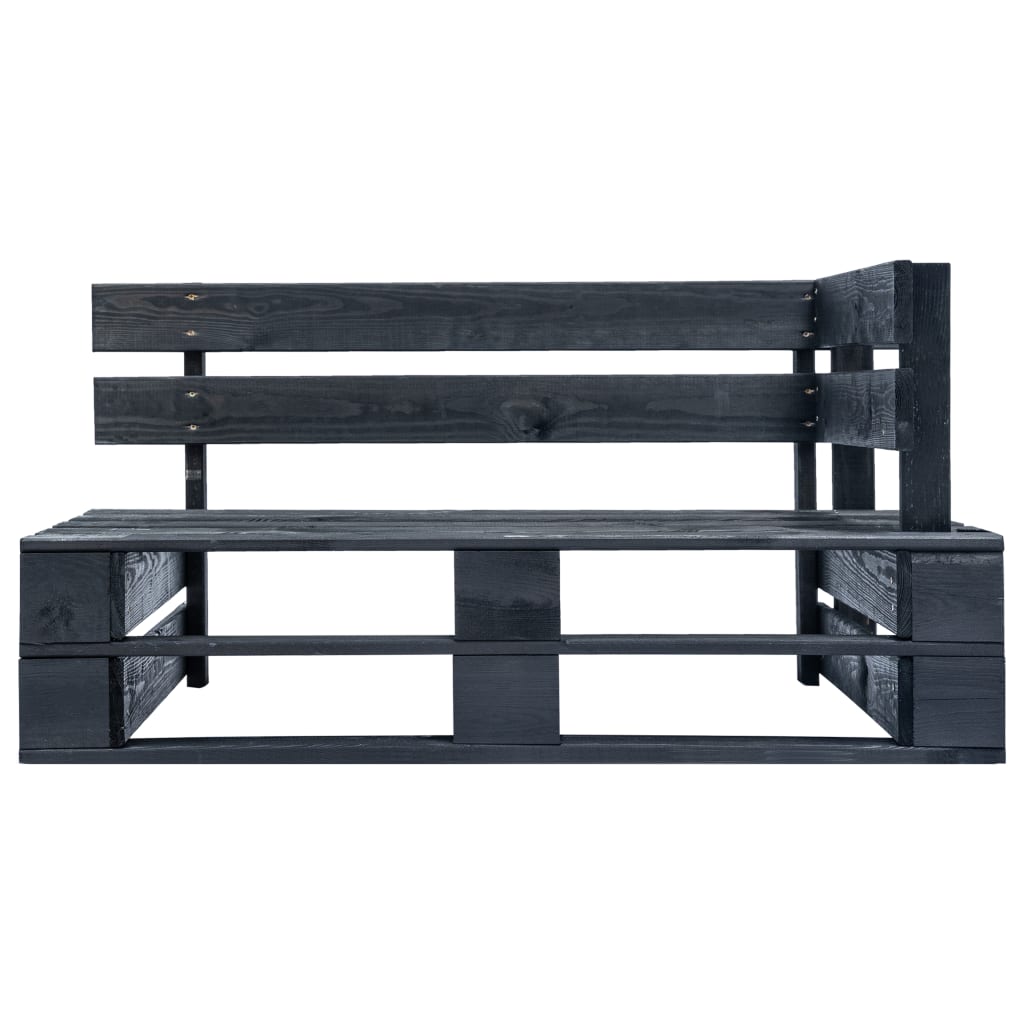 Panca da pallet in legno nero