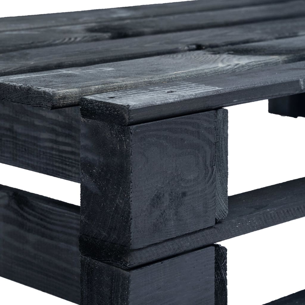 Panca da pallet in legno nero