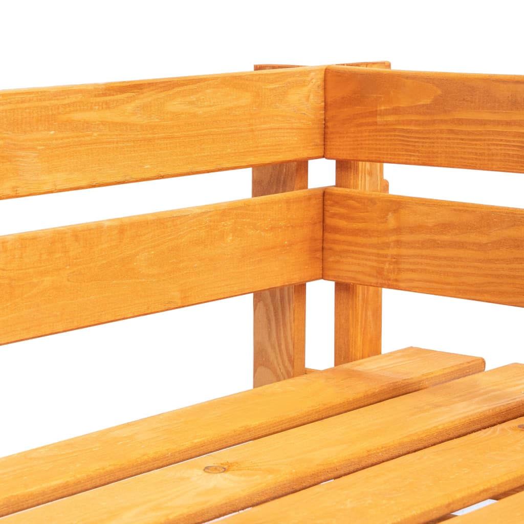 Panca da giardino in legno miele