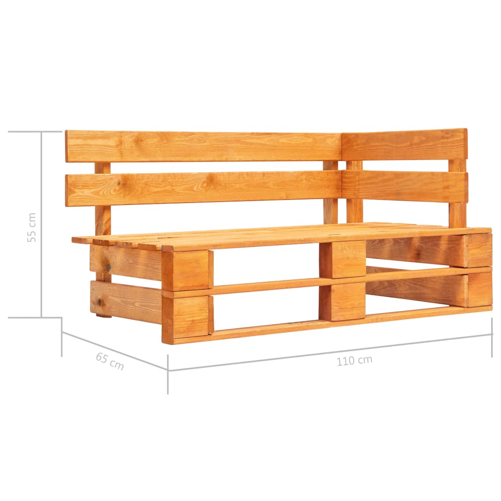 Panca da giardino in legno miele