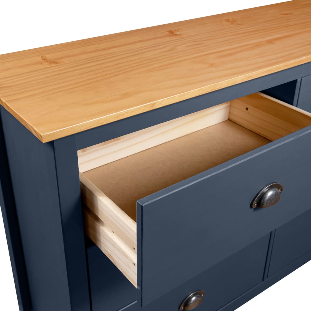 Gray hill buffet 125x40x80 cm solid pine wood