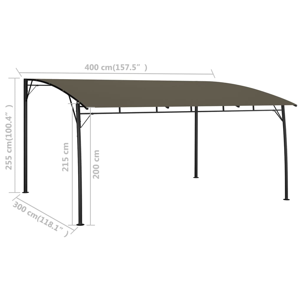 4x3x2.55 m taupe garden flipper