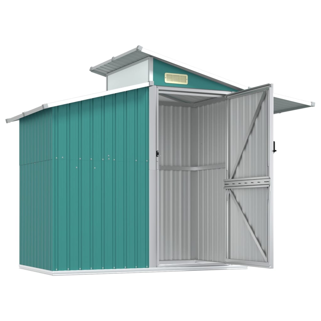 Abri de Jardin Vert 270x130x208,5 cm Acier Galvanisé