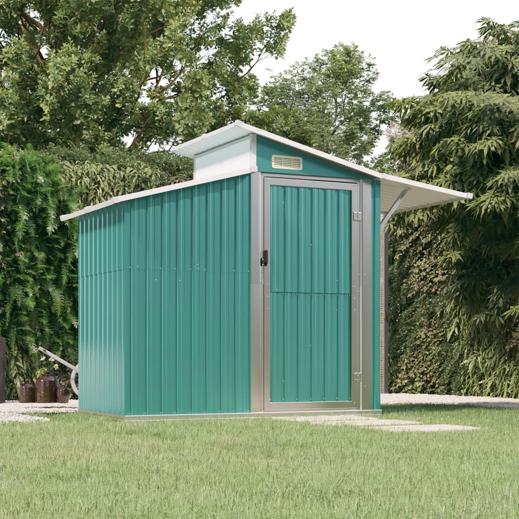 Abri de Jardin Vert 270x130x208,5 cm Acier Galvanisé