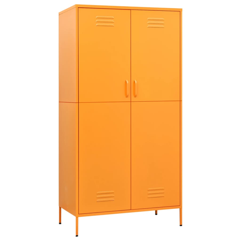 Mustard yellow wardrobe 90x50x180 cm steel
