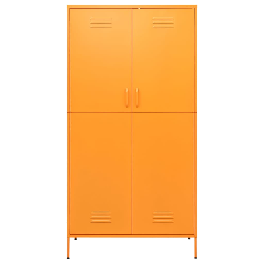 Mustard yellow wardrobe 90x50x180 cm steel