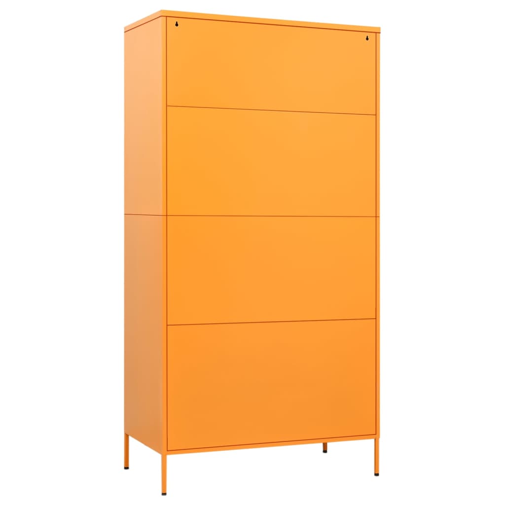 Mustard yellow wardrobe 90x50x180 cm steel