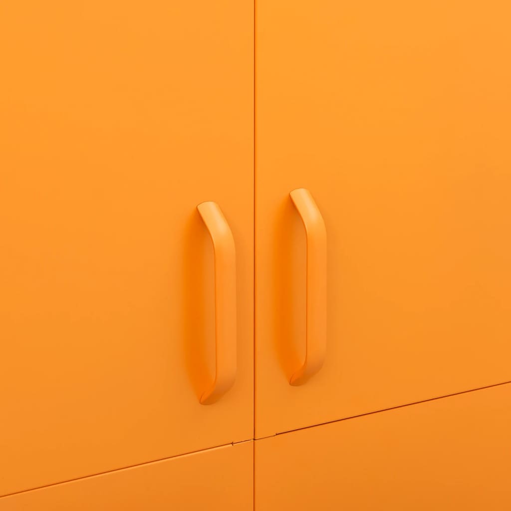 Mustard yellow wardrobe 90x50x180 cm steel