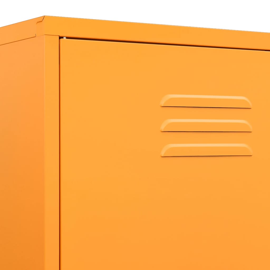 Mustard yellow wardrobe 90x50x180 cm steel