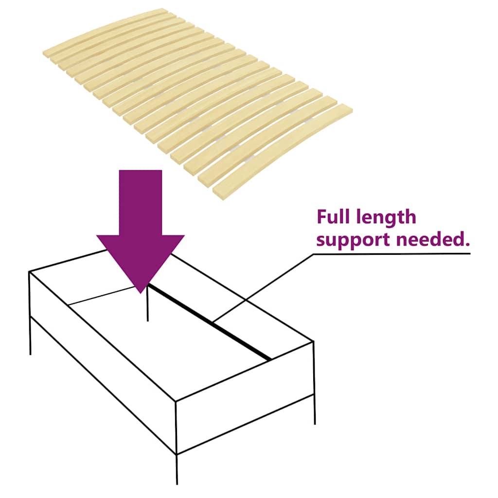 Lattes box spring with 17 slats 120x200 cm