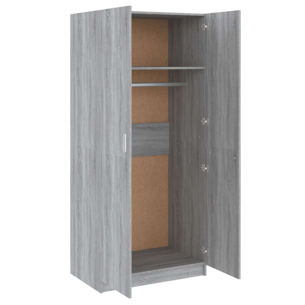 Sonoma gray wardrobe 80x52x180 cm engineering wood