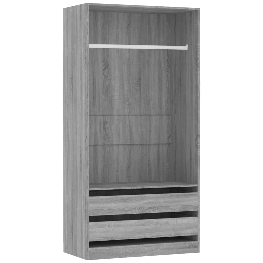 Sonoma gray wardrobe 100x50x200 cm Engineering wood