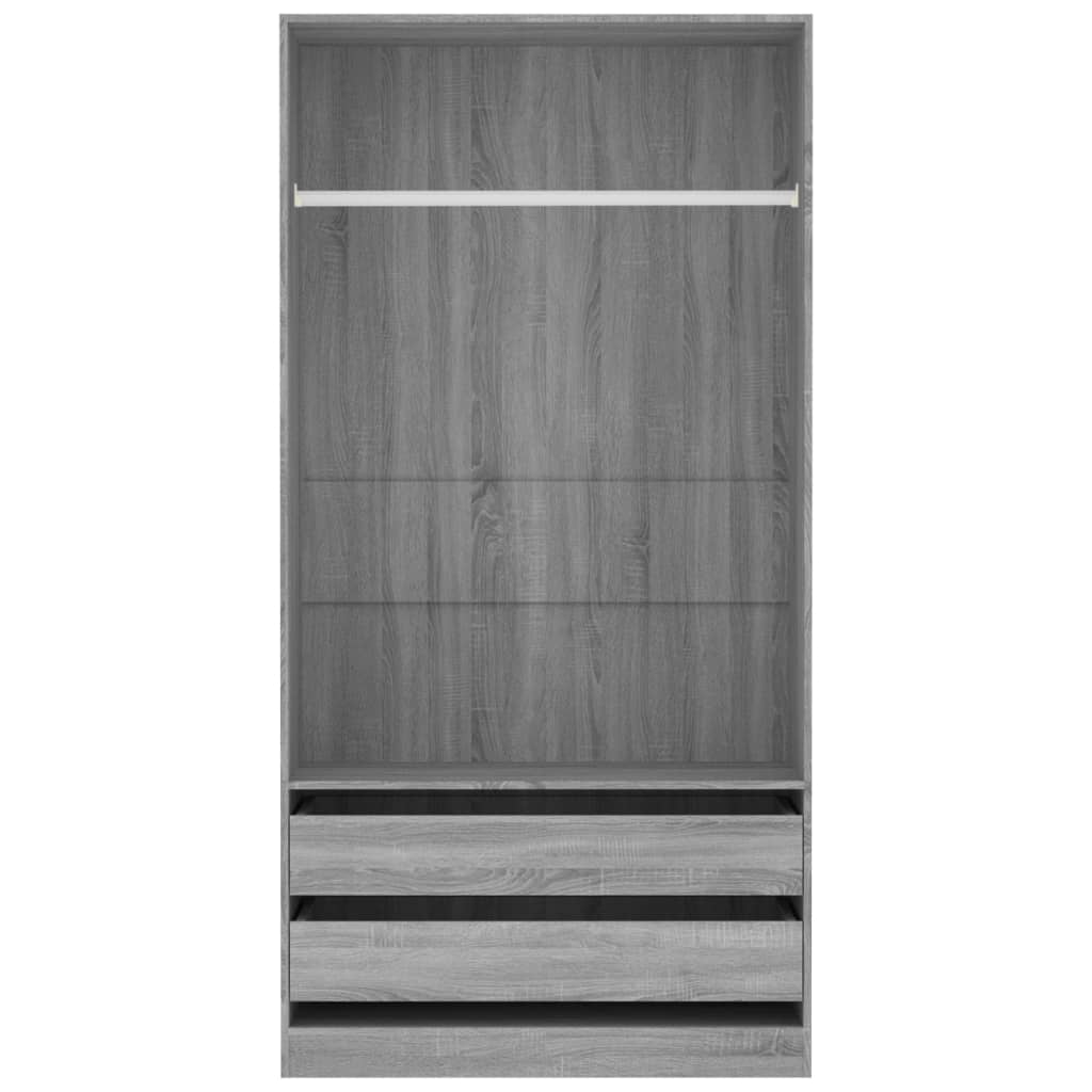 Sonoma gray wardrobe 100x50x200 cm Engineering wood