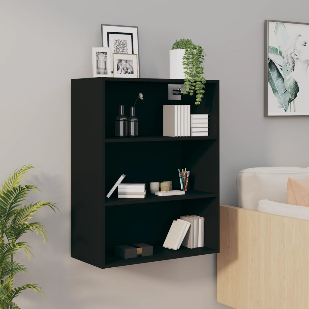 Gabinetto sospeso nero 69.5x32.5x90 cm