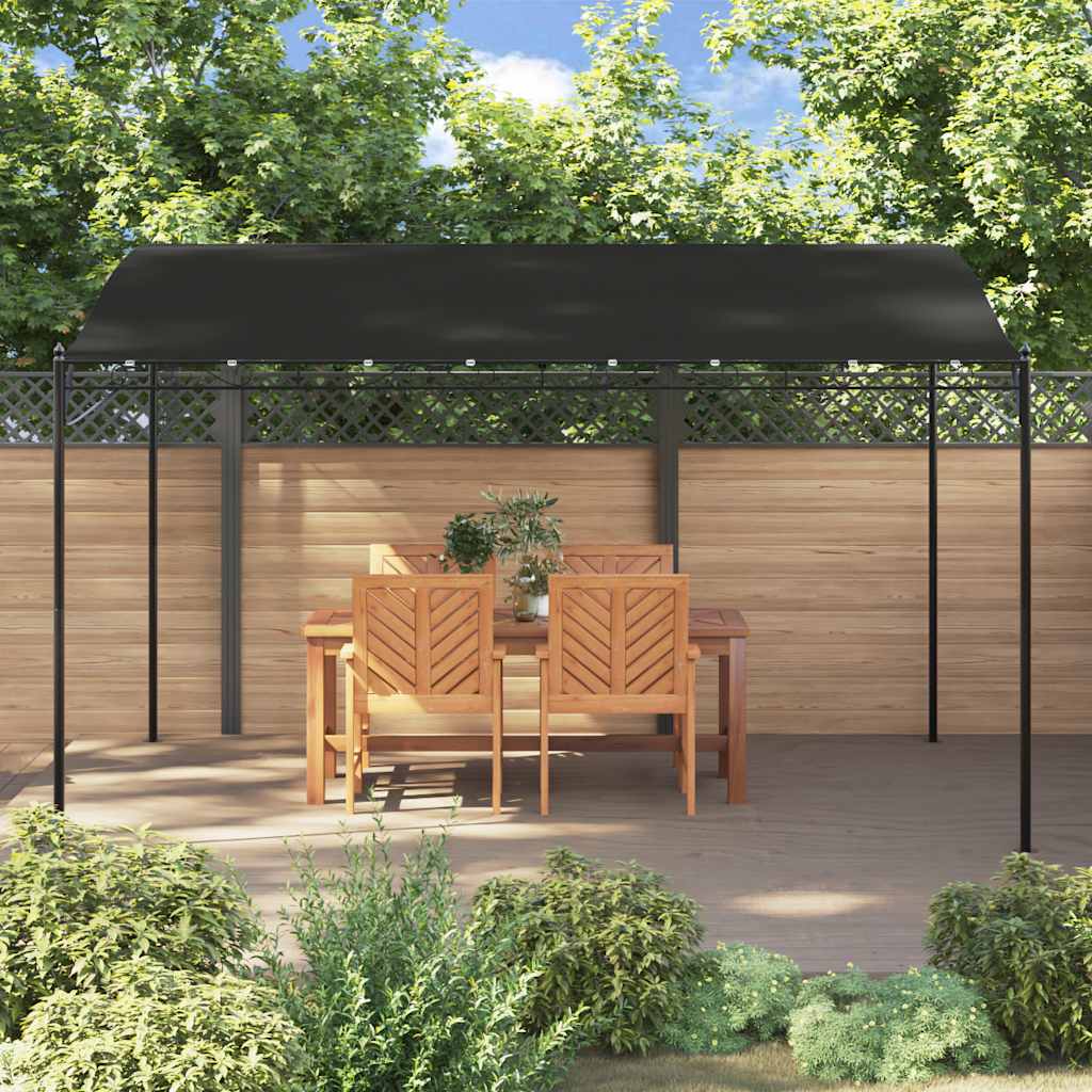 4x3 m anthracite awning 180 g/m² Fabric and steel