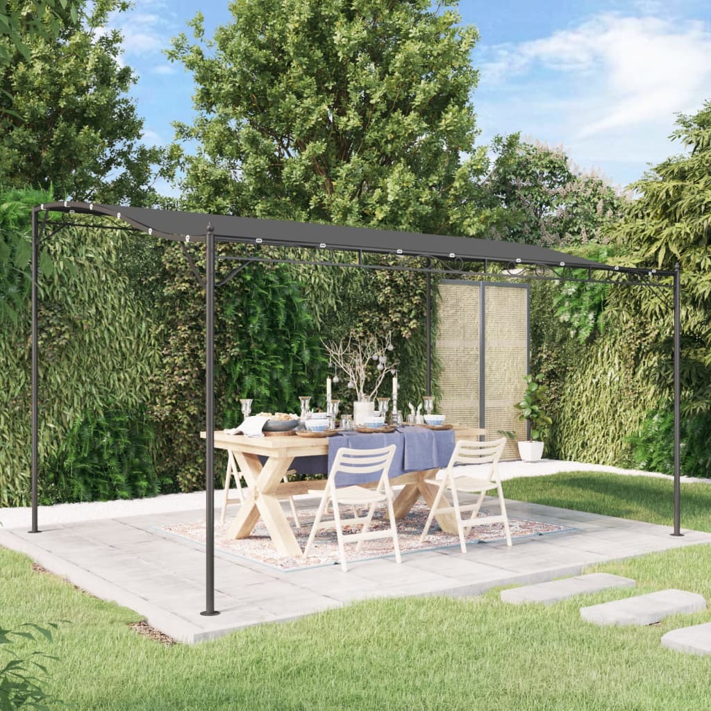 4x3 m anthracite awning 180 g/m² Fabric and steel