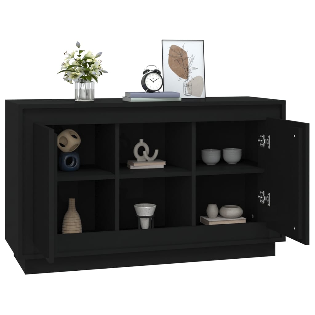 Buffet nero 102x35x60 cm ingegnerista legno
