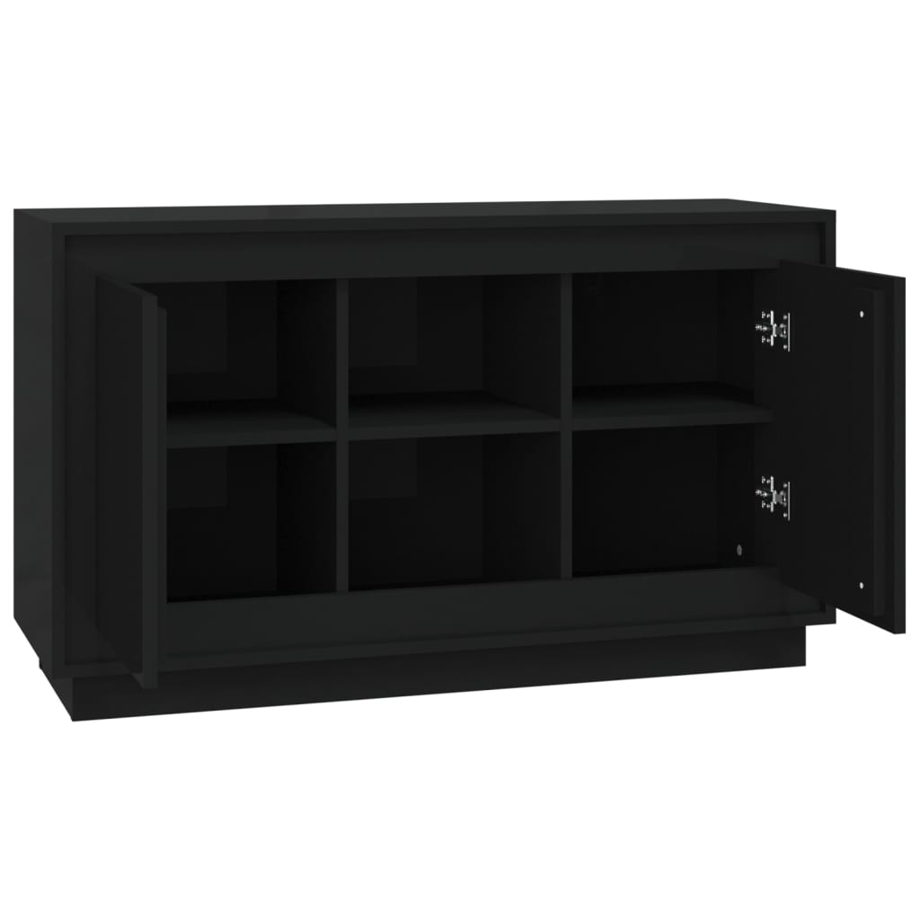 Buffet nero 102x35x60 cm ingegnerista legno