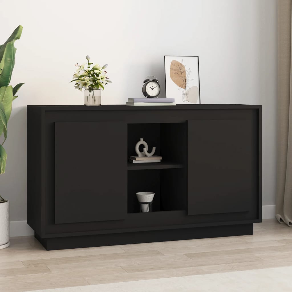 Buffet nero 102x35x60 cm ingegnerista legno