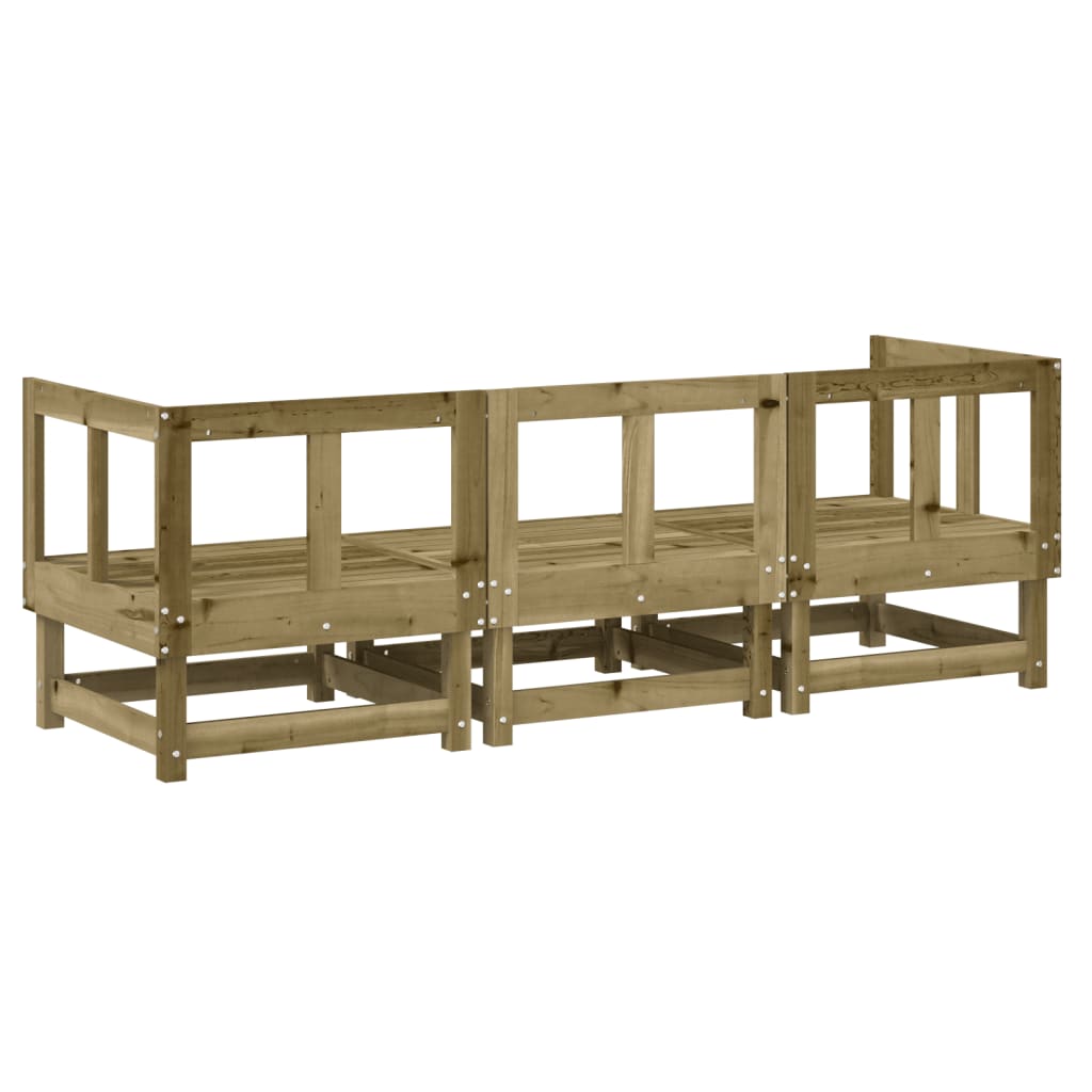 Muebles de jardín 3 PCs Madera de pino impregnada