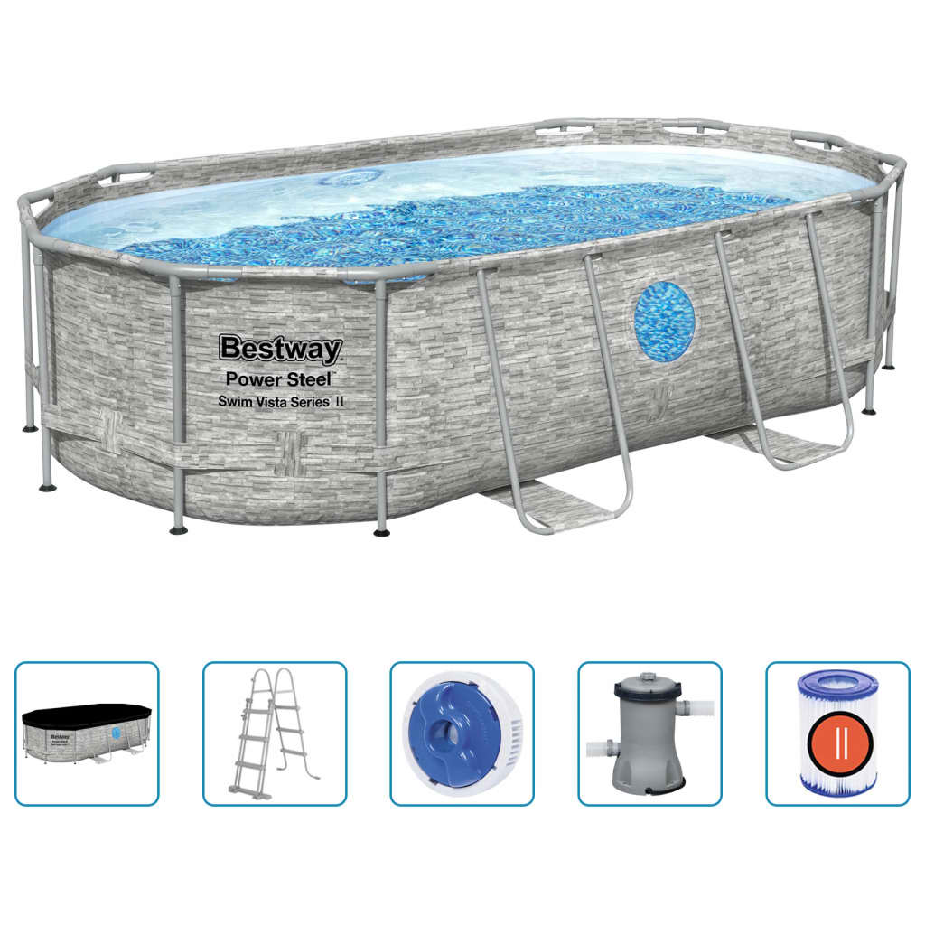 Bestway Power Steel Natmimming Pool Set 427x250x100 cm