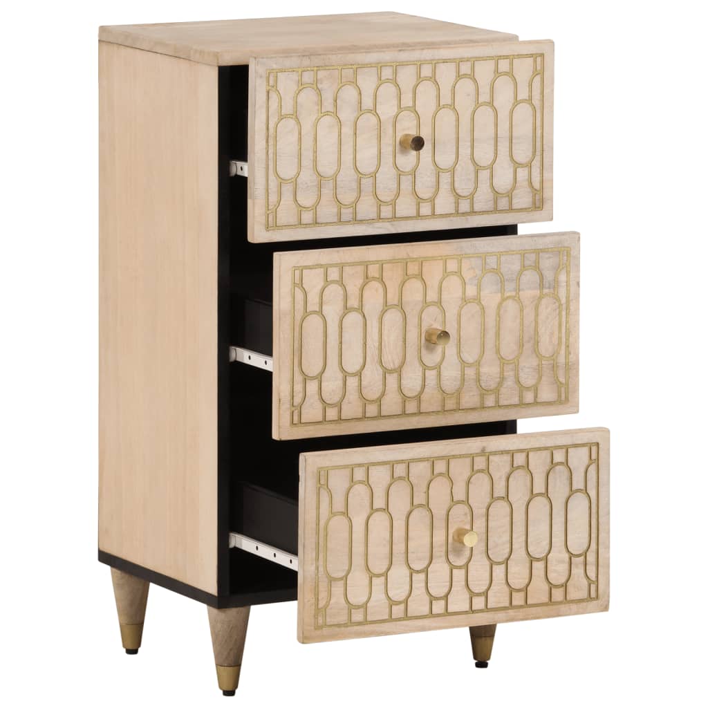 40x33x75 cm mobile laterale in legno di mango solido