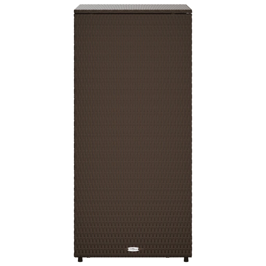 Armadietto di stoccaggio del giardino marrone 50x55x115 cm resina intrecciata