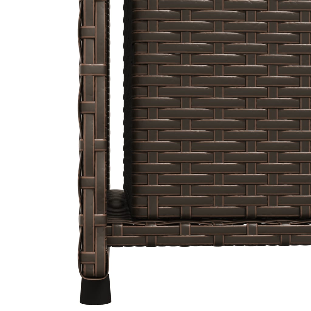 Armadietto di stoccaggio del giardino marrone 50x55x115 cm resina intrecciata