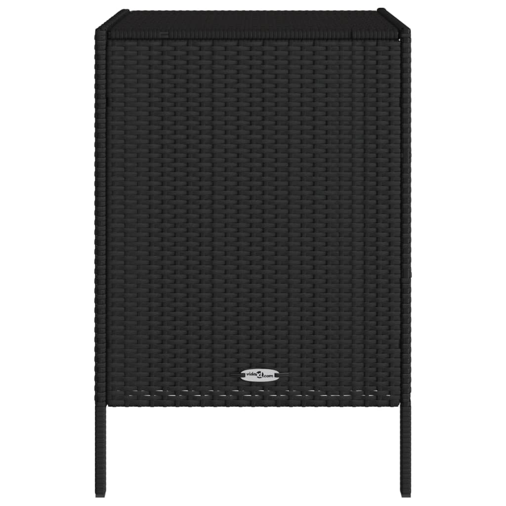 Armadietto di deposito da giardino nero 55x59x80 cm intrecciata intrecciata