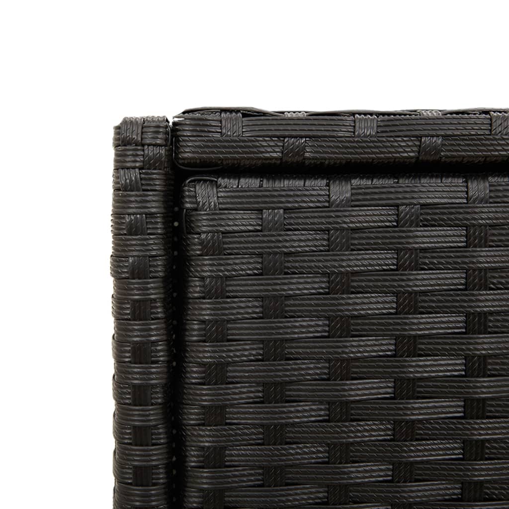 Armadietto di deposito da giardino nero 55x55x111 cm intrecciata intrecciata