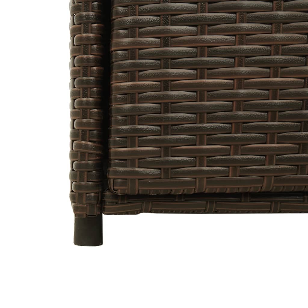 Mobile da deposito giardino marrone 55x55x111 cm resina intrecciata