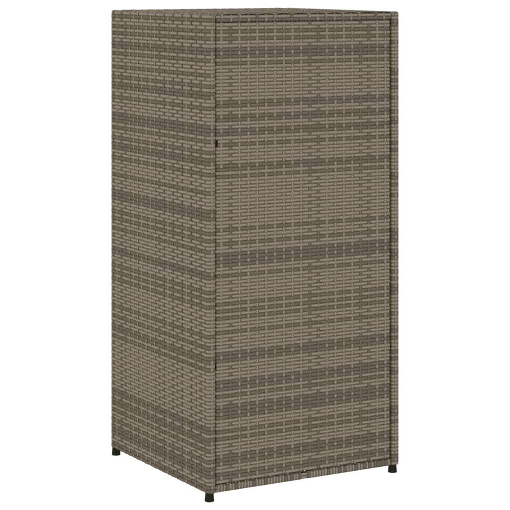 Armadio per giardino grigio 55x55x111 cm resina intrecciata