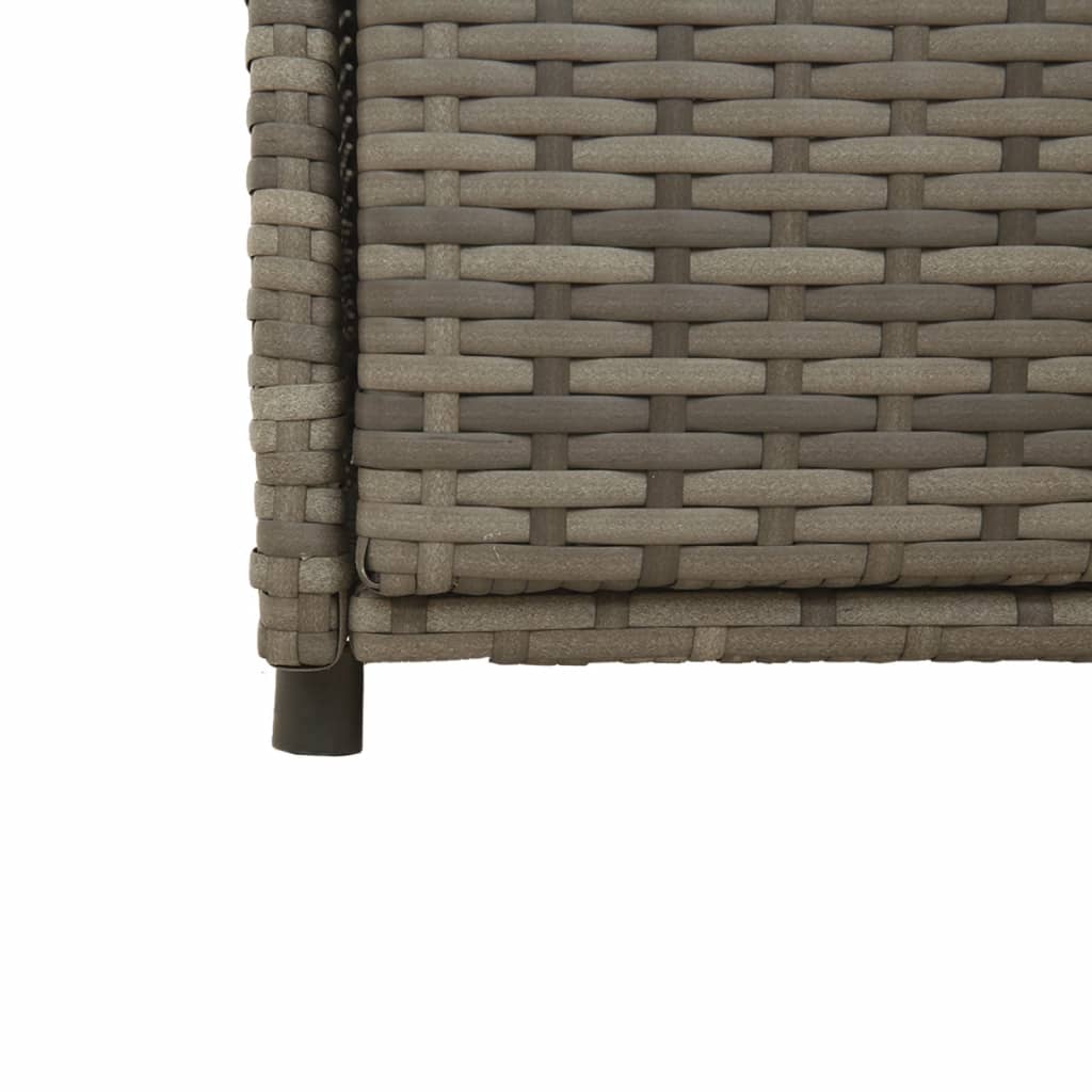 Armadio per giardino grigio 55x55x111 cm resina intrecciata