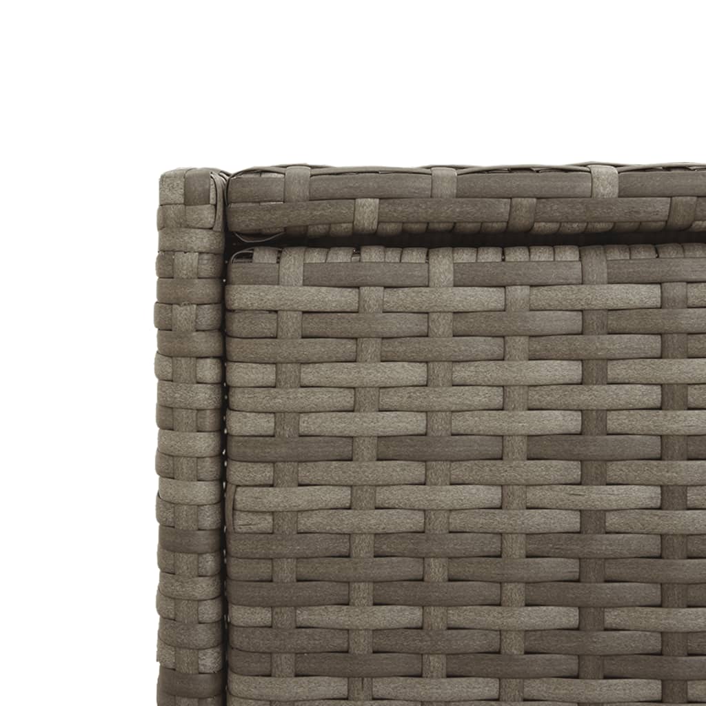 Armadio per giardino grigio 55x55x111 cm resina intrecciata