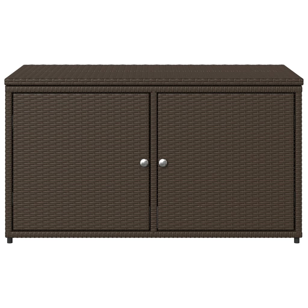 Ga armadio per il giardino marrone 110x55x60,5 cm Resina intrecciata
