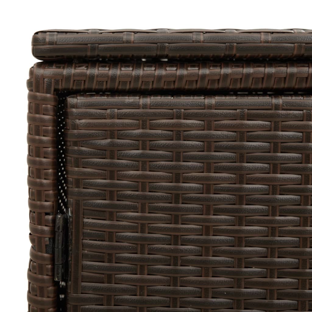 Ga armadio per il giardino marrone 110x55x60,5 cm Resina intrecciata