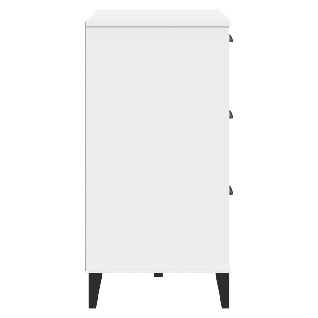 Commode VIKEN blanc bois de pin solide