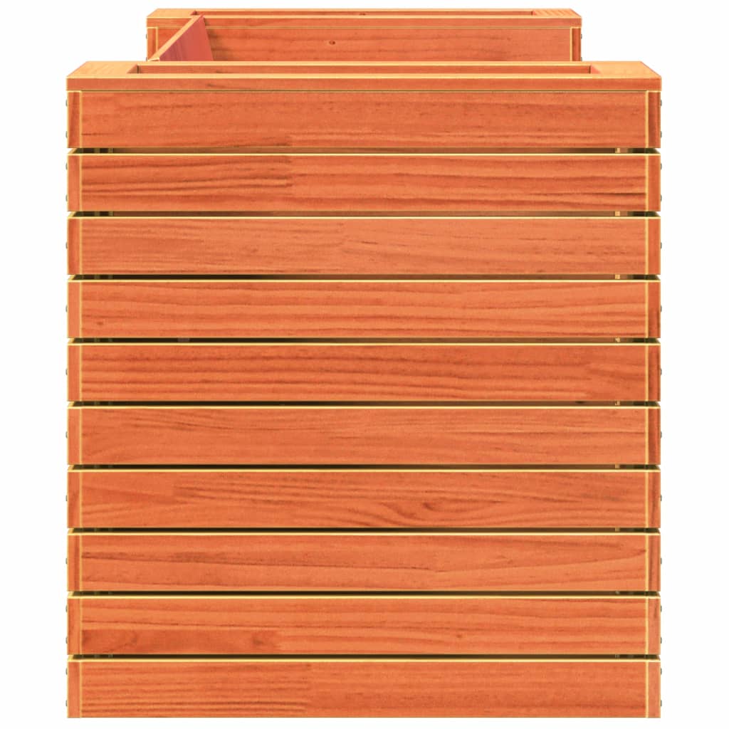 Bench with Marron Waxes 167,5x60x65cm Solid Pin Bois