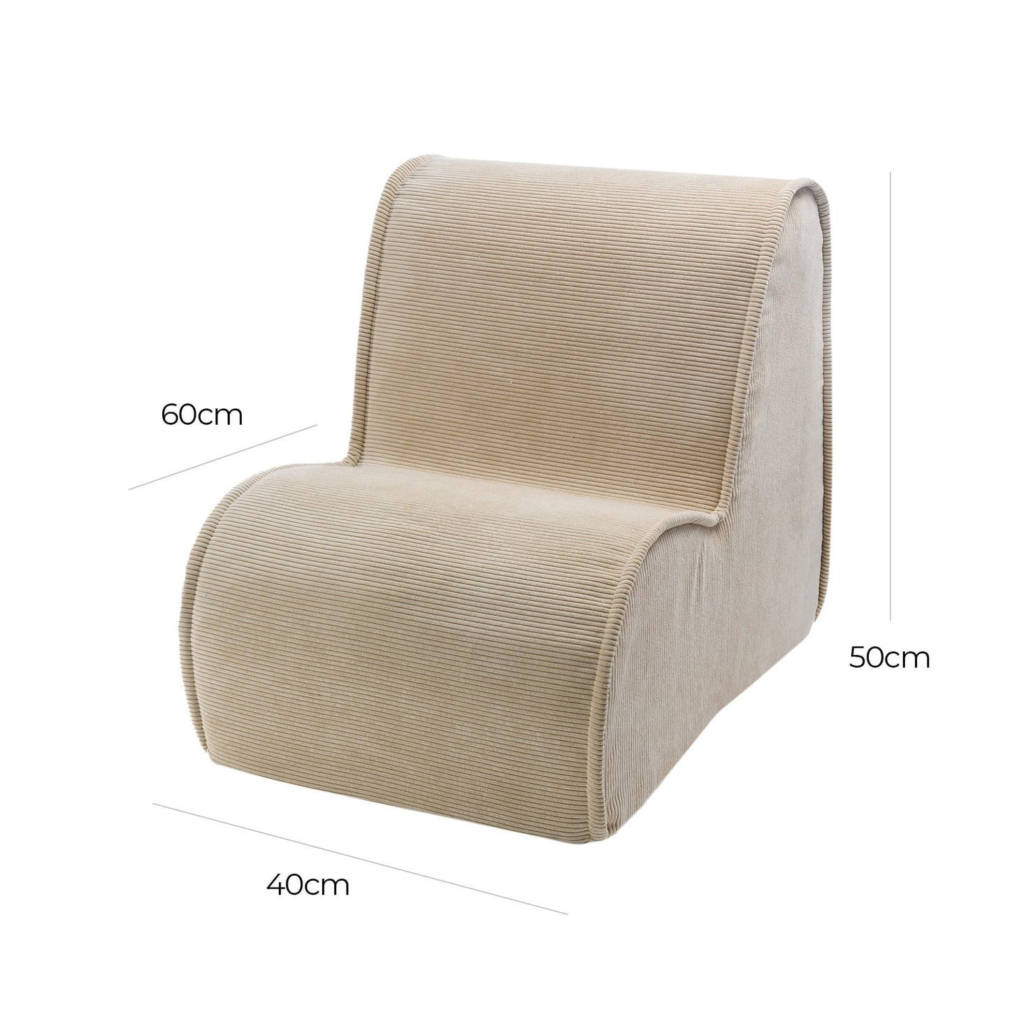 Fauteuil enfant chaise en velours côtelé