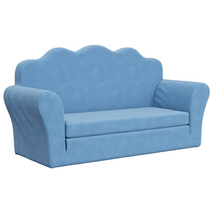 Canapé lit pour enfant velours Bleu