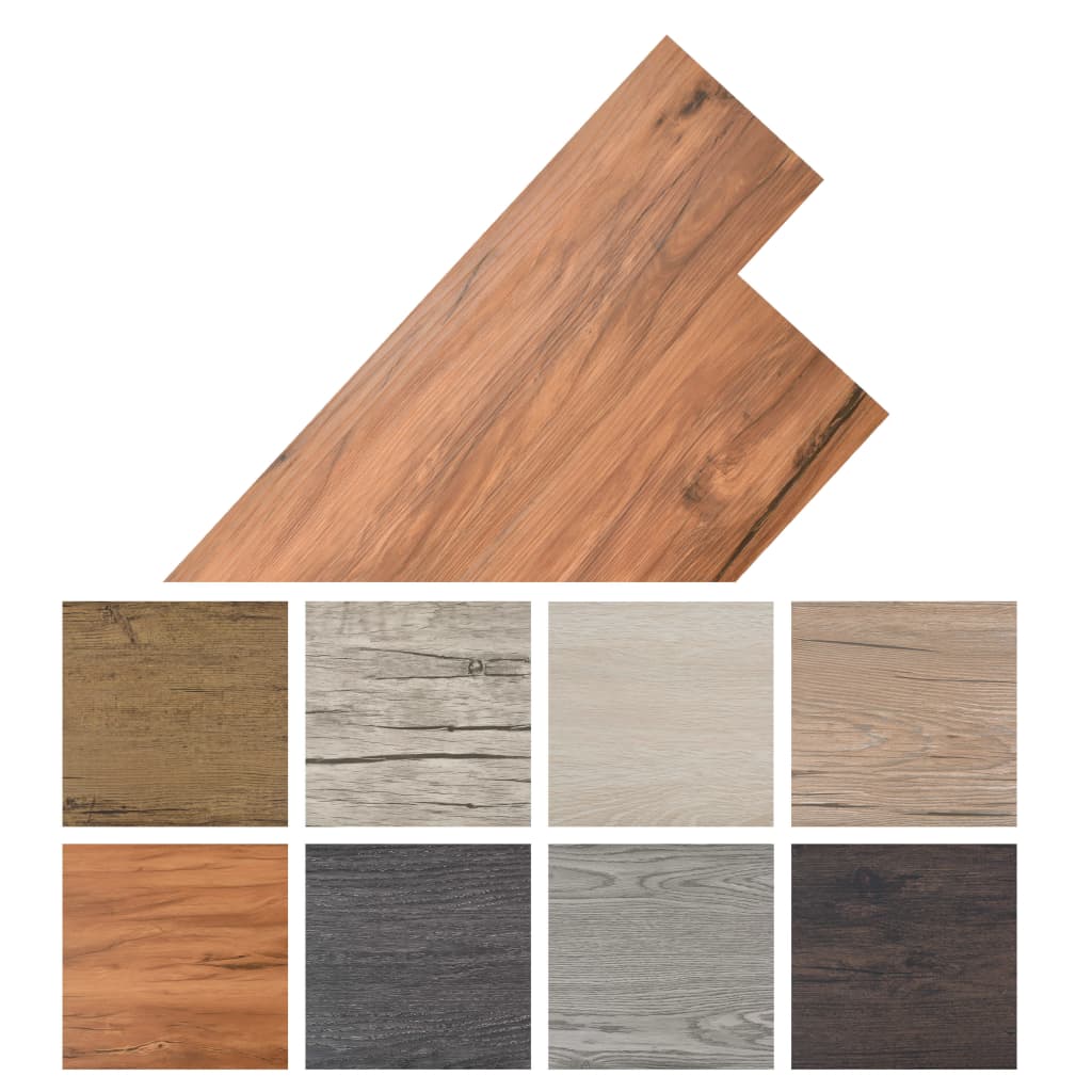 Planche de plancher PVC autoadhésif 5,02 m² 2 mm Orme naturel