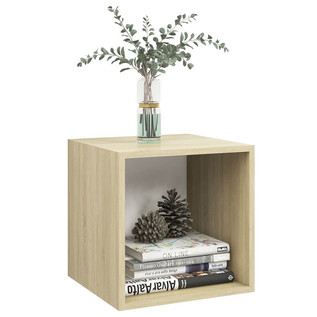 Wall cabinets 4 pcs white/Sonoma oak 37x37x37 cm agglomerated