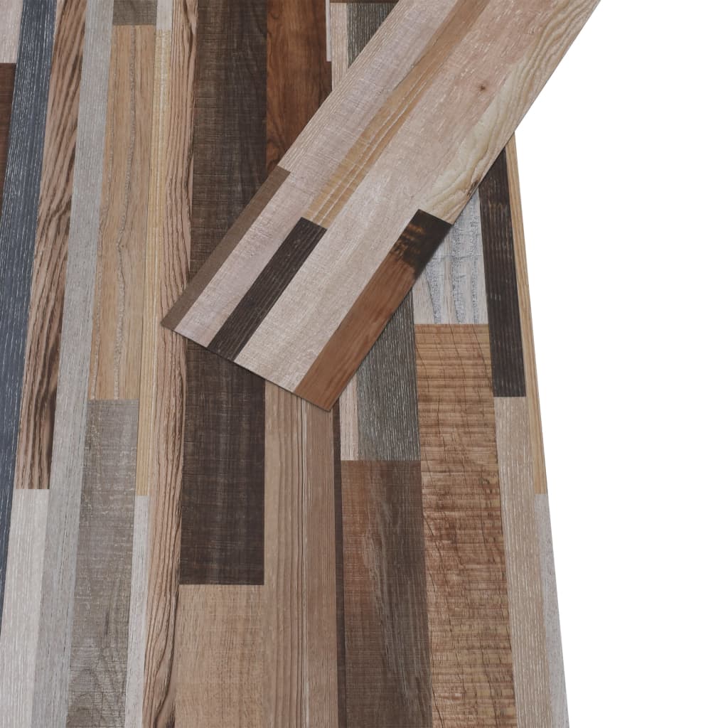 Planche de plancher PVC autoadhésif 5,21 m² 2 mm Multicolore