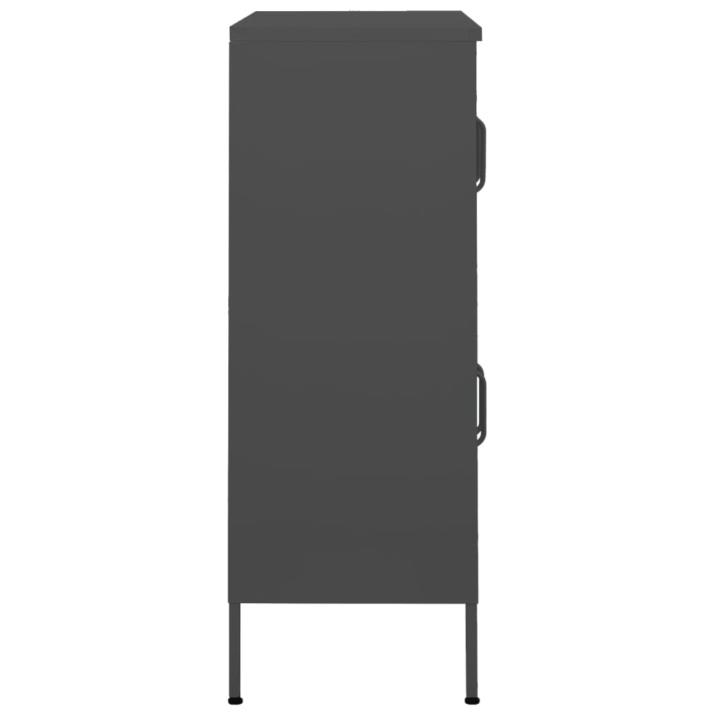 80x35x101.5 cm Armadio di stoccaggio di antracite in acciaio