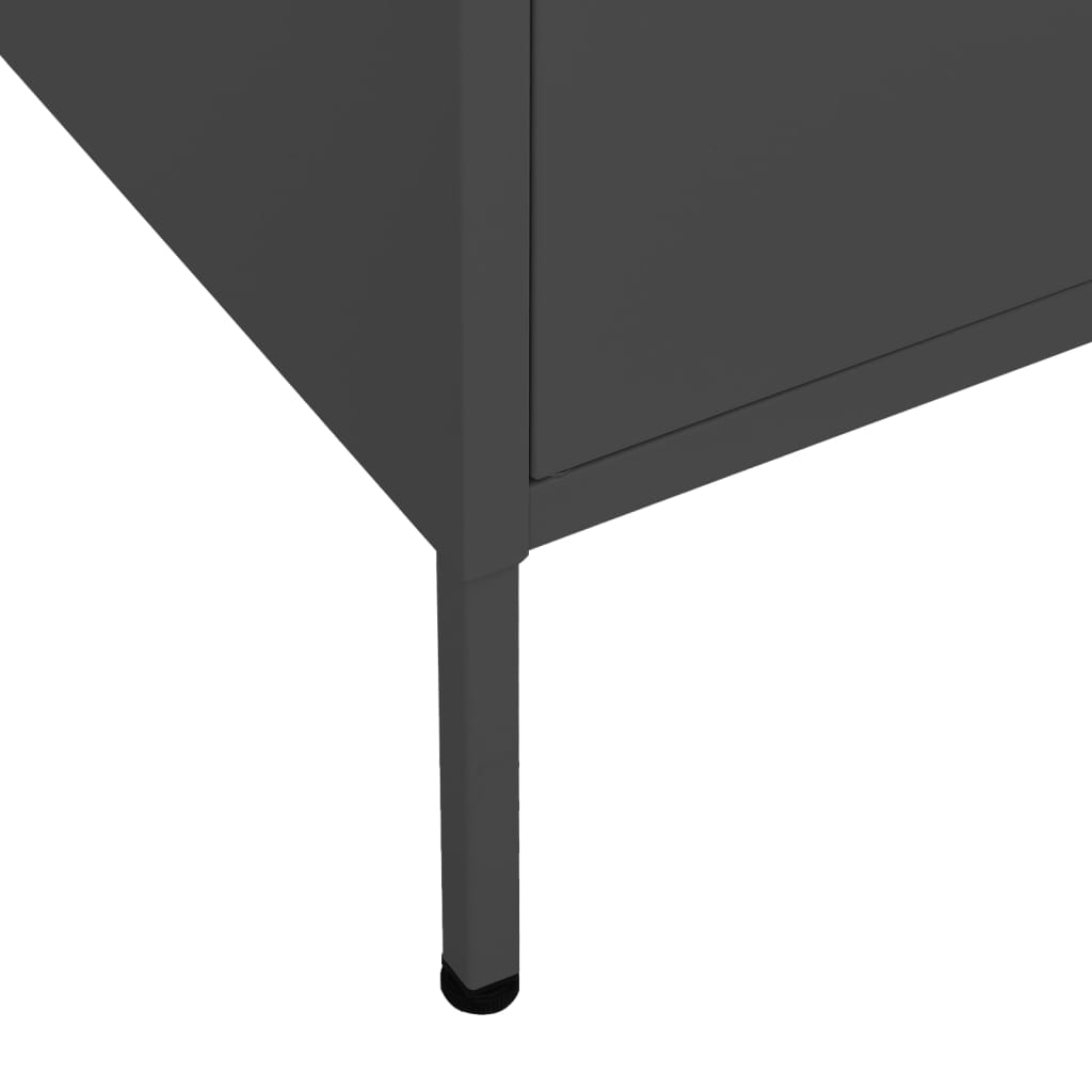 80x35x101.5 cm Armadio di stoccaggio di antracite in acciaio