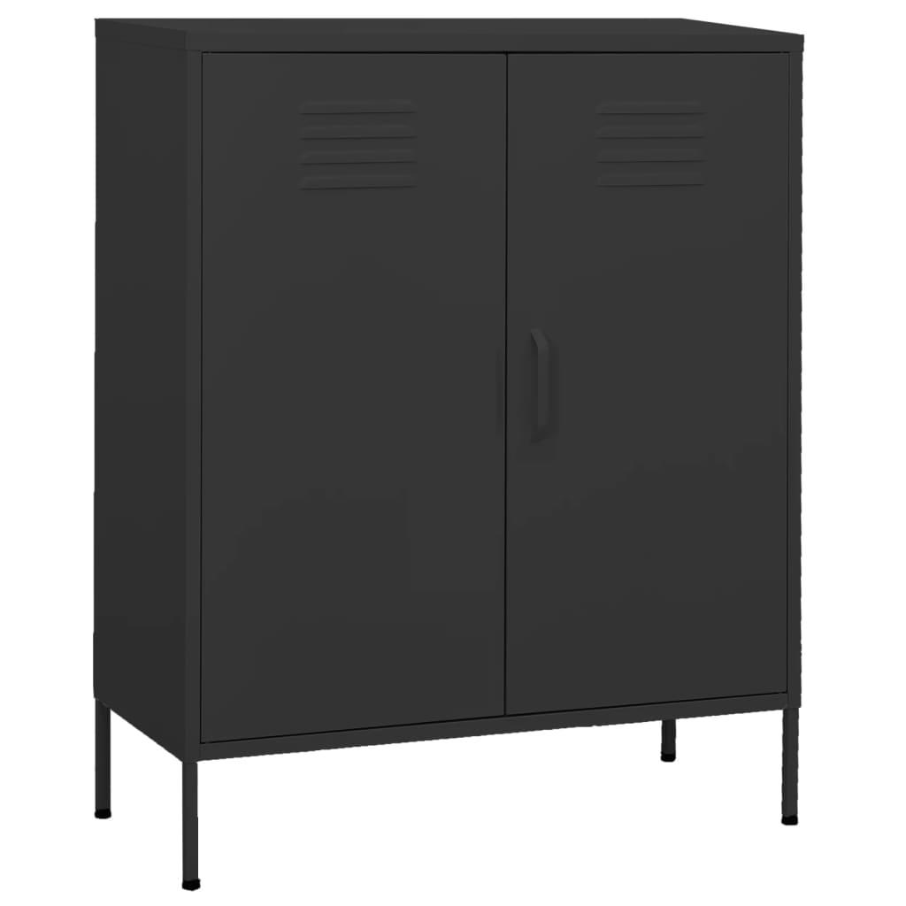 80x35x101.5 cm Armadio di stoccaggio di antracite in acciaio