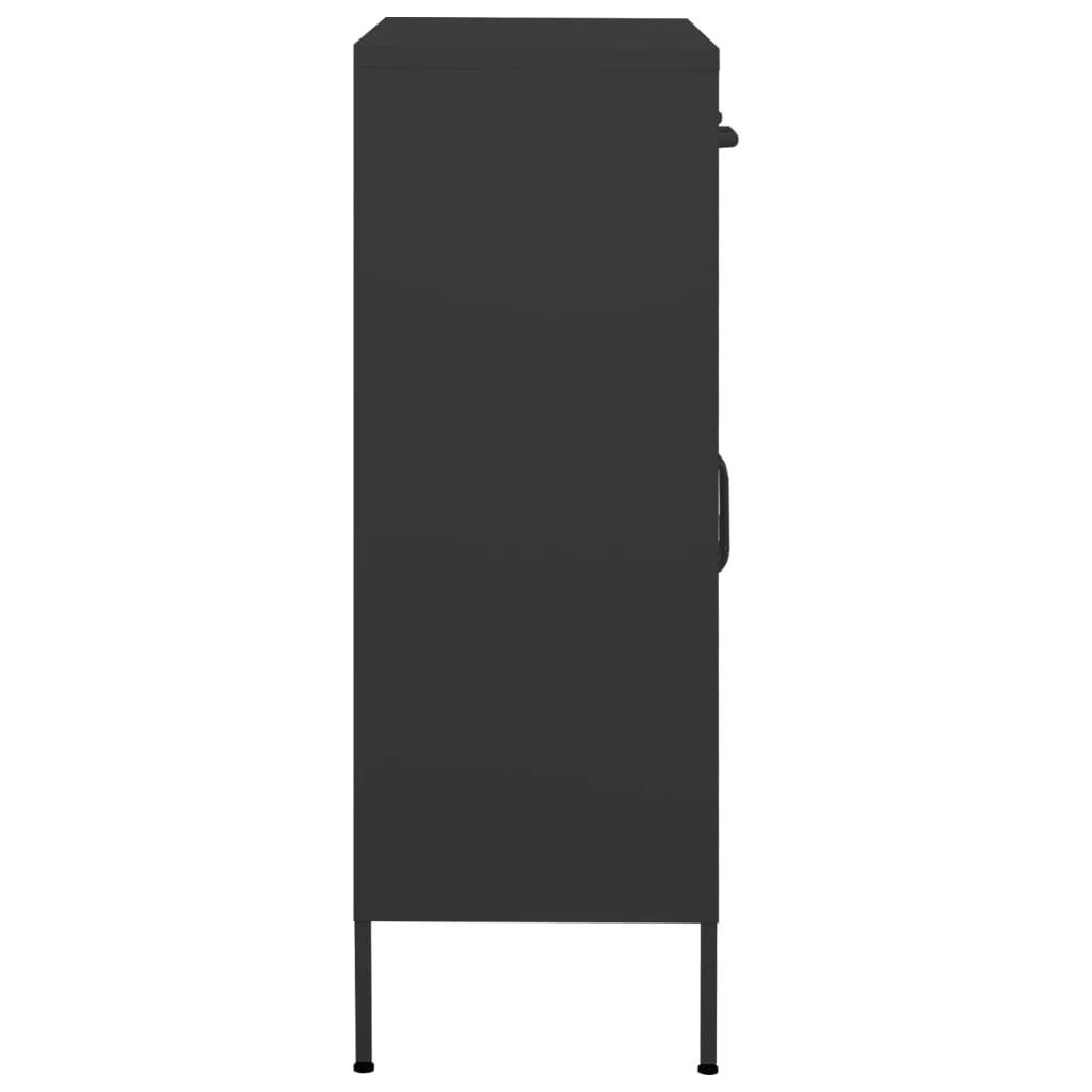 80x35x101.5 cm Armadio di stoccaggio di antracite in acciaio
