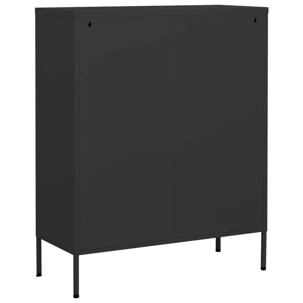80x35x101.5 cm Armadio di stoccaggio di antracite in acciaio